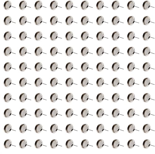 Shapenty Aretes de bisel de cabujón en blanco de acero inoxidable, postes planos y redondos, bandeja de bisel para aretes de resina epoxi, bricolaje disponible en Yaxa Colombia