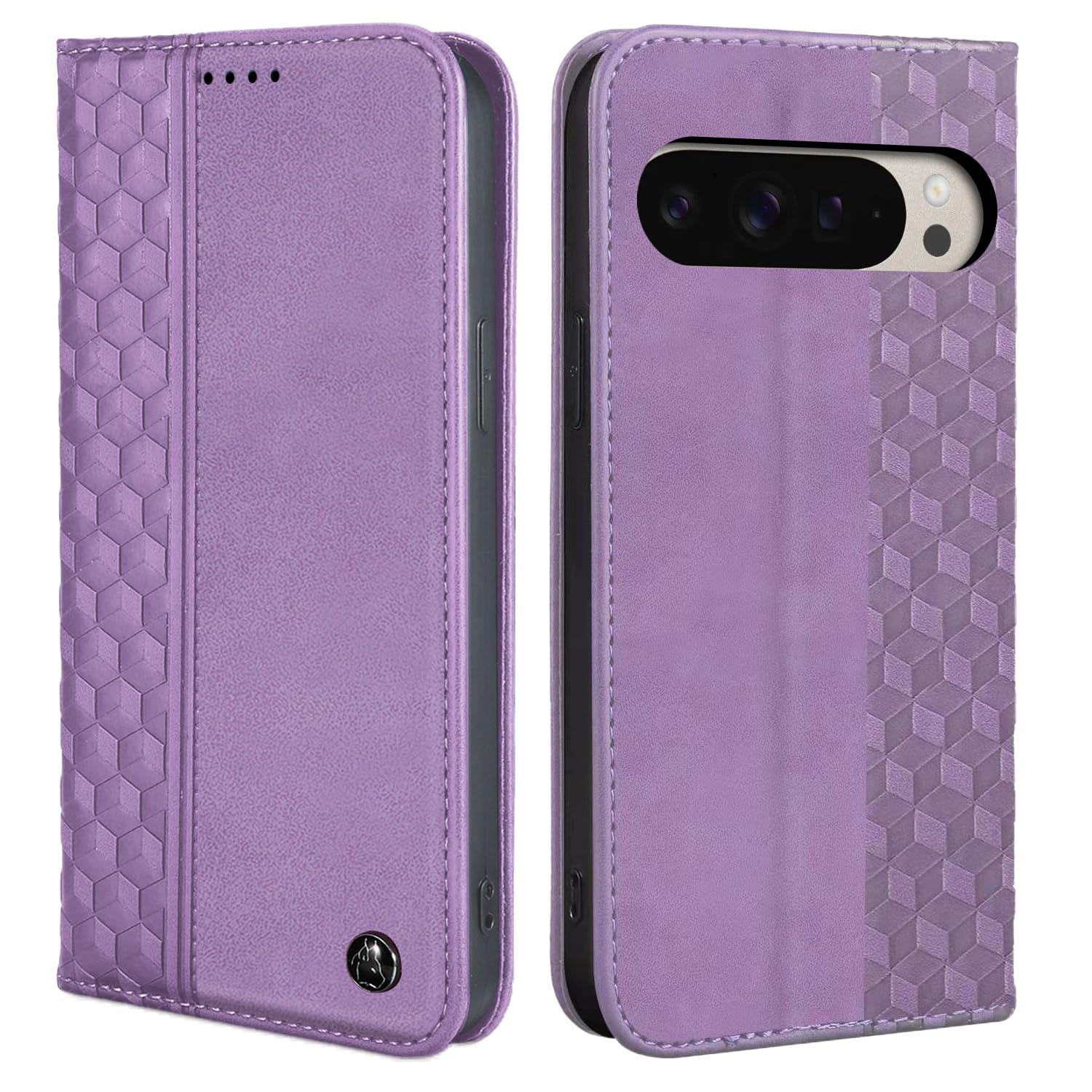 KENHONER Leder Flip-Hülle Für Google Pixel 9 Pro XL – Magnetisch, Mit Standfunktion & Kartenfächern, Stoßfest