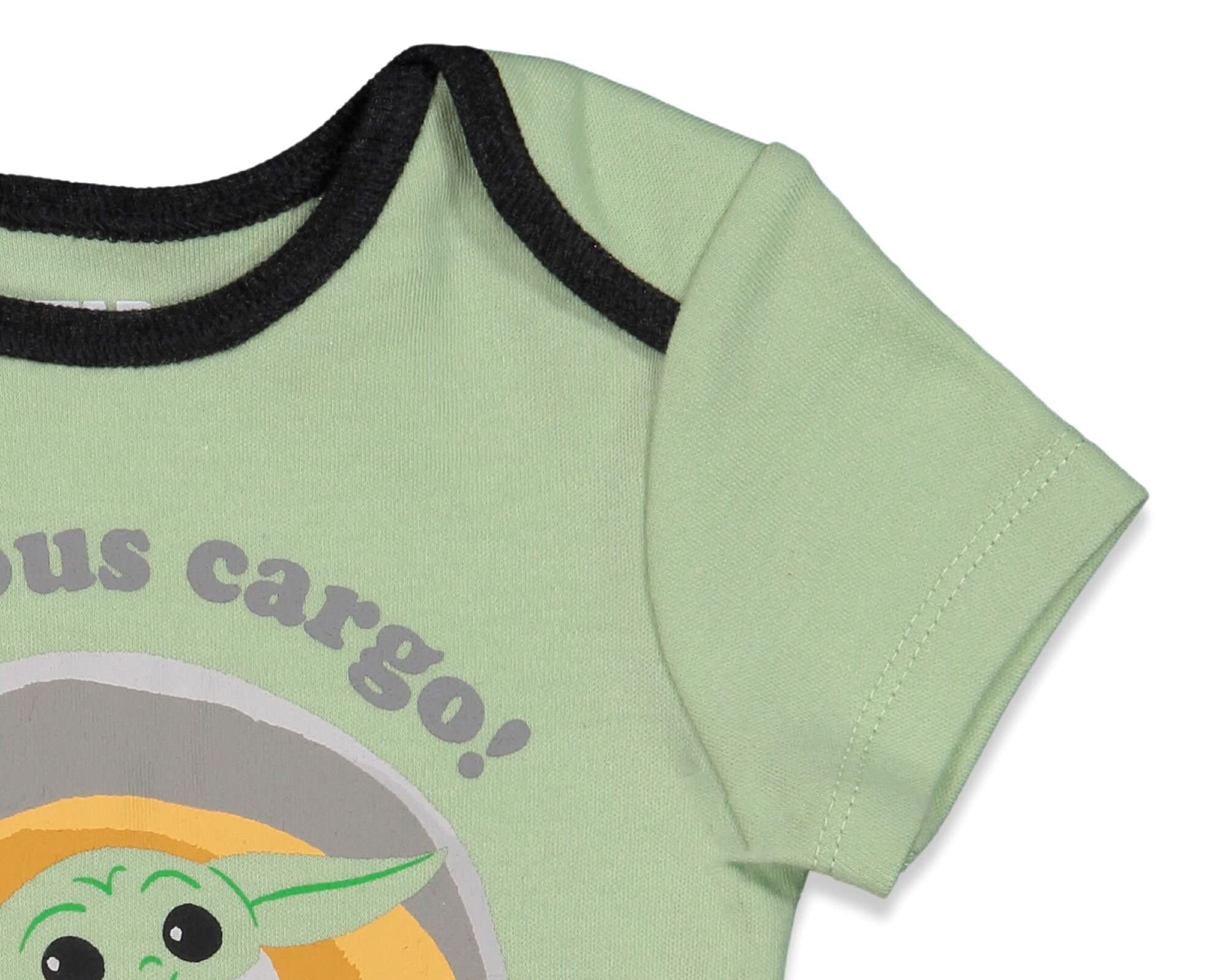 Star Wars Mandalorian Baby Yoda Baby Boys 4-częściowy zestaw wyprawek grafitowy/zielony