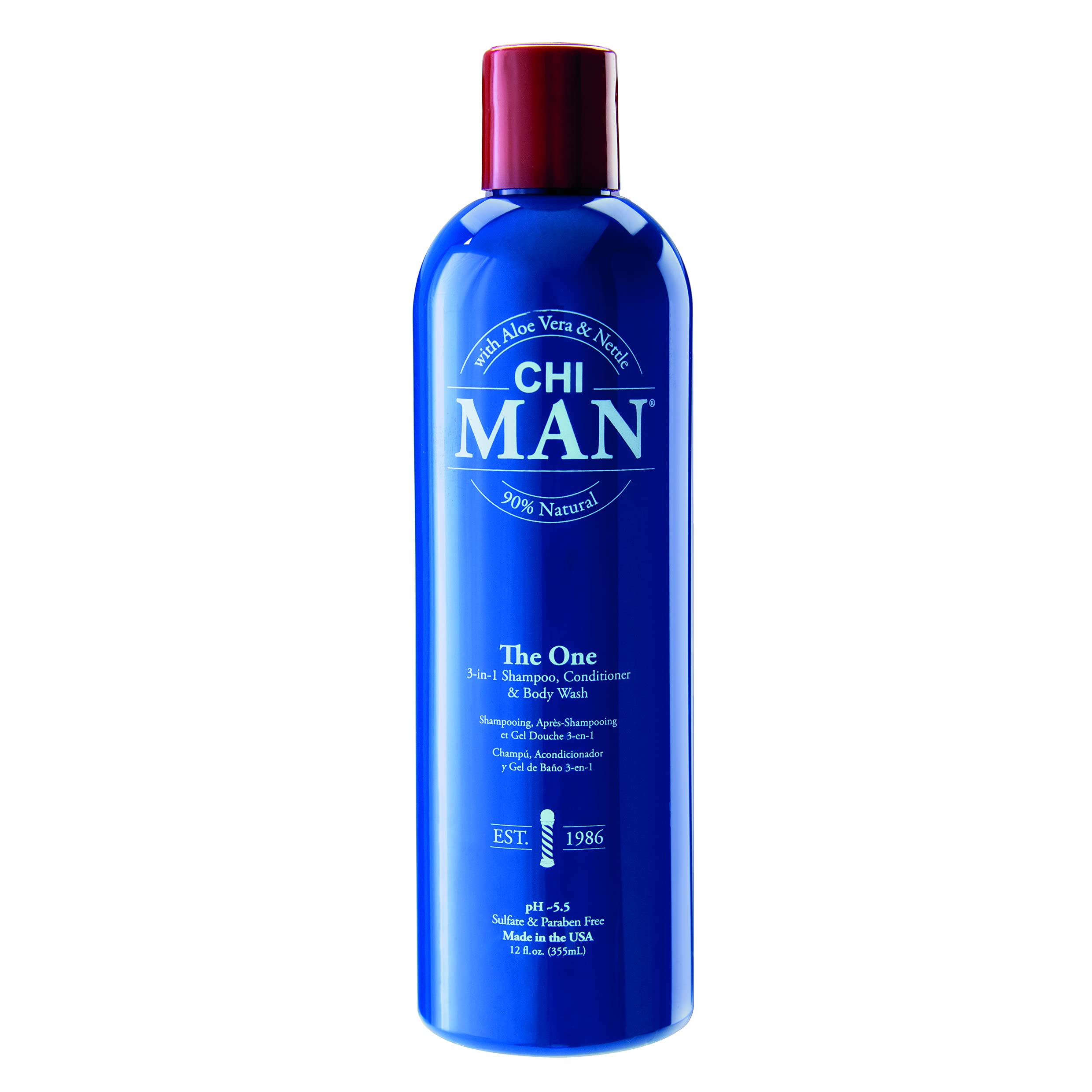 CHI Man The One 3 en 1 Shampooing, après-shampoing et gel douche, 355 ml