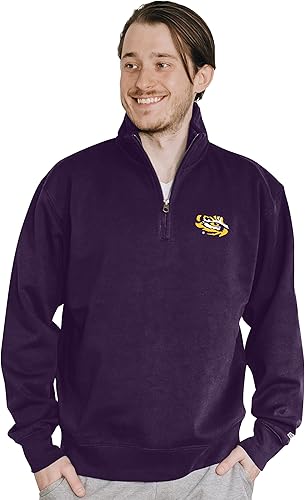 Miniatura 220 de Blue 84 Sudadera con cremallera de un cuarto para hombre de la NCAA Gris