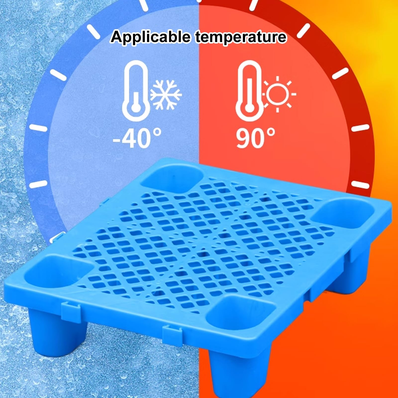 Pallet in Plastica Impilabili, Pallet Leggero con Griglia Traspirante Bancale Plastica per Cucina, Supermercato, Ristorante, Magazzino, Cantina(50x35cm/20x14inch)