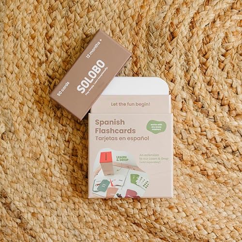 Tarjetas didácticas para aprender y soltar en español | Tarjetas flash en español para niños y niños pequeños | Aprende colores, formas, números,