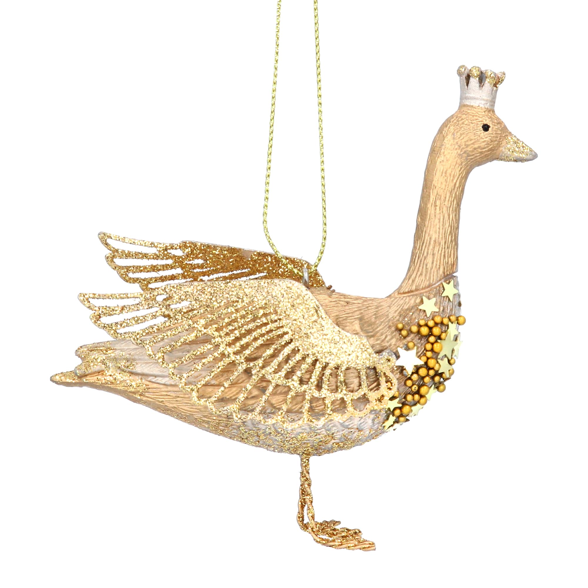 Gisela Graham Two Tone Resin Goose Decoration