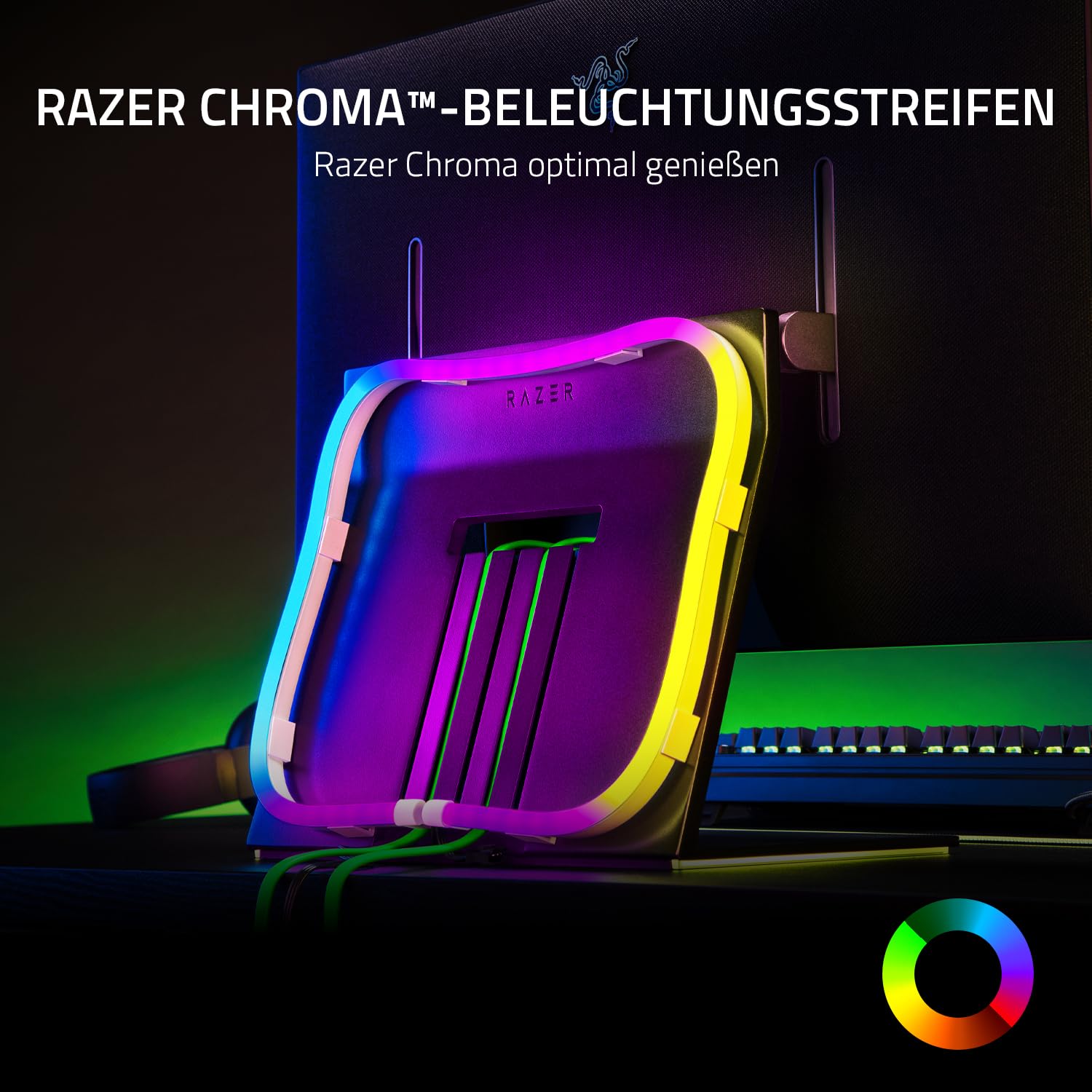 Razer Chroma Light Strip Erweiterungsset - Adressierbare RGB-Leuchtstreifen für eine noch individuellere Beleuchtung (1x 100cm + 2x 50cm lange LED-Beleuchtungsstreifen)