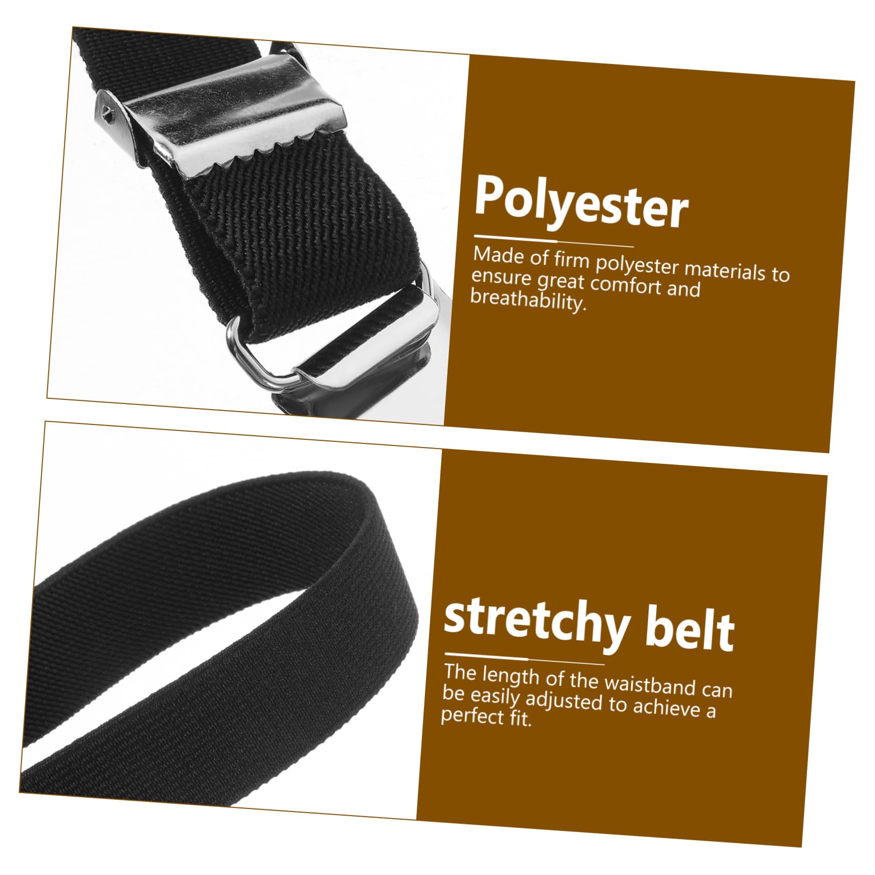 TOGEVAL Adjustable Stretchy Belts for Boys and Girls Boys/girls Elastic Waistband Pants Comfortable Polyester Belt Set
