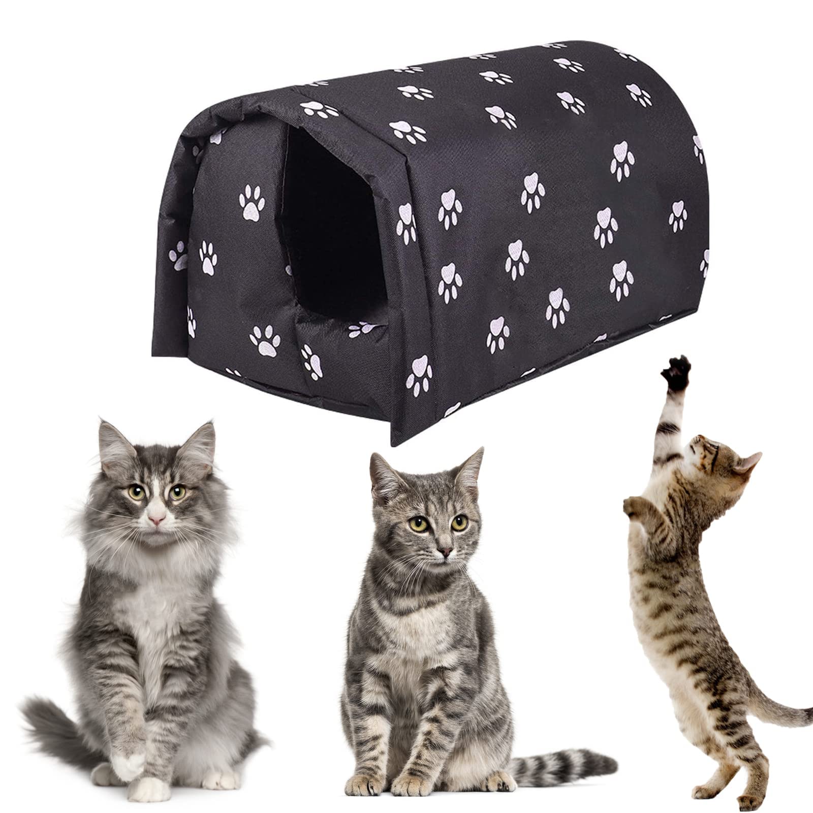 Amazon.com: Cat House for Outdoor Cats in Winter - Pet Bed Stray Cat Bed,  Outdoor Rainproof and Sunscreen Oxford Cloth Cat Litter Pet Supplies Wild Cat  Winter Warm Cat House, Stray Cats
