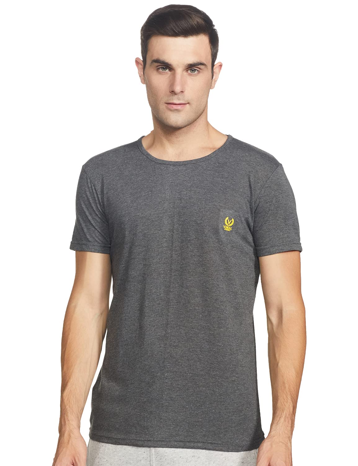 Men's Cotton Blended Regular Fit Round Neck T-Shirt-image-16