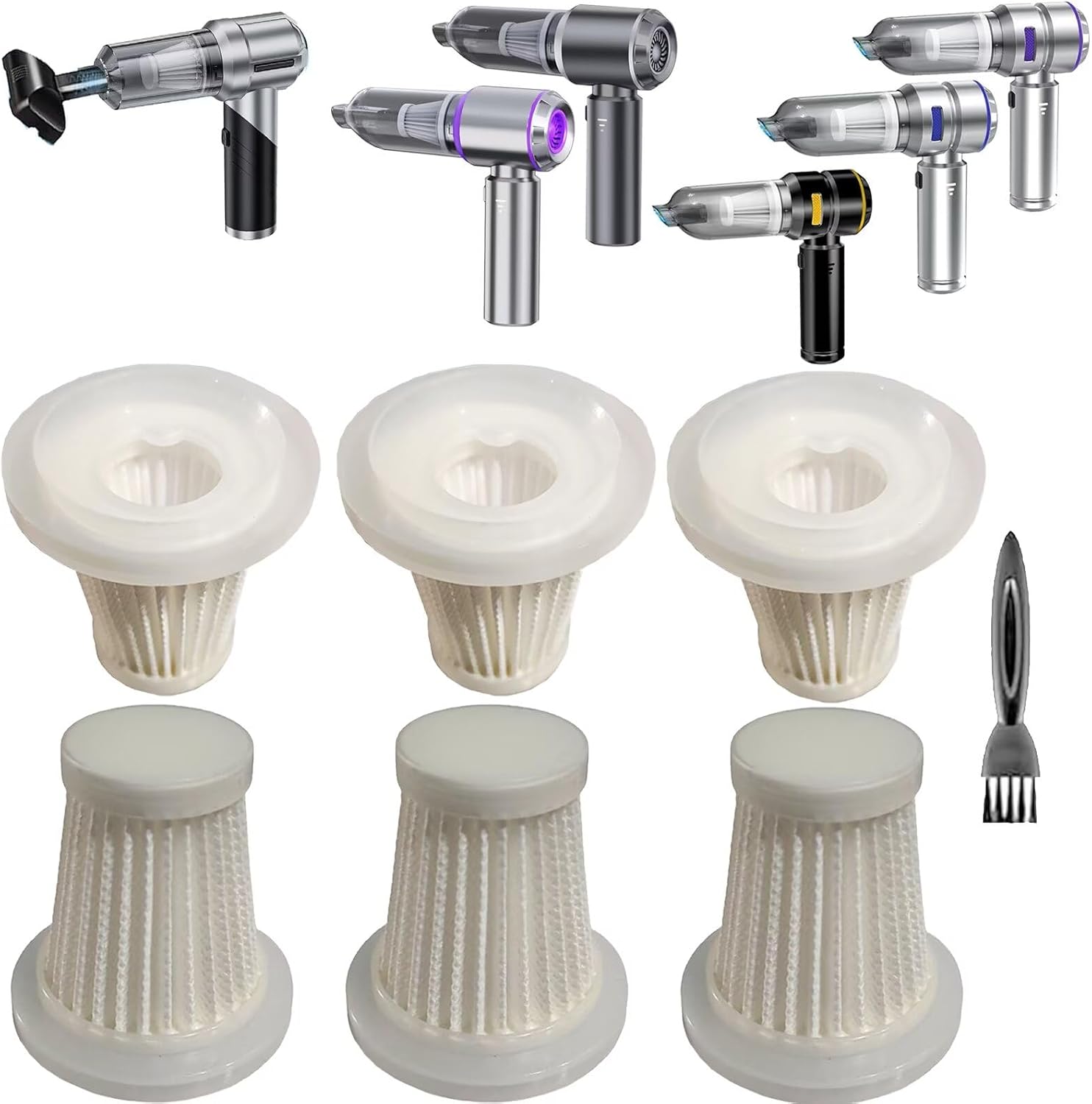6Pack HEPA Filter Replacement Compatible with IYOFINE ST-6653 Plus, Houscly-ST6653, IHE HL-107 Handheld Vacuum Cleaners