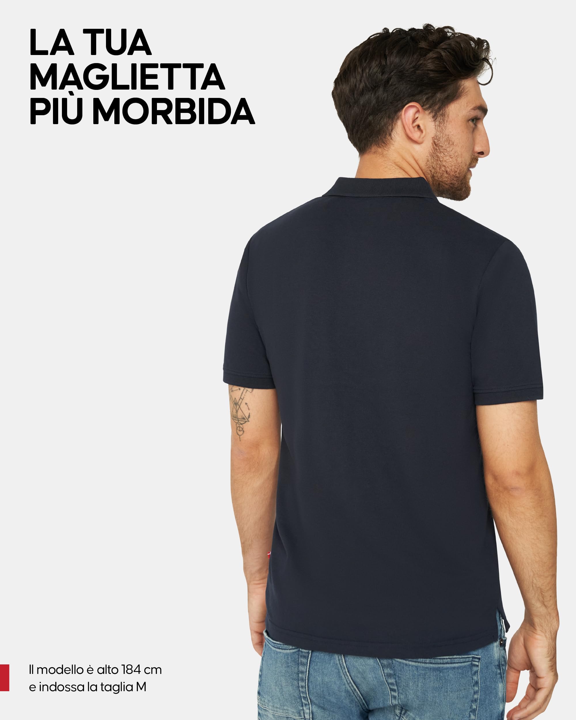 DANISH ENDURANCE Polo Uomo Manica Corta in Cotone Biologico Premium, Polo T-Shirt Uomo, Casual, 1 o 2 Paia