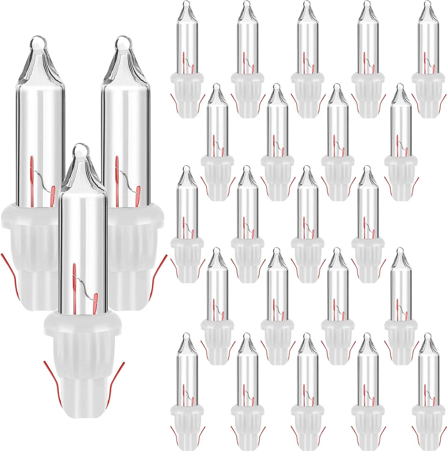 Mudder Christmas Clear Replacement Mini Light Bulbs Incandescent Light