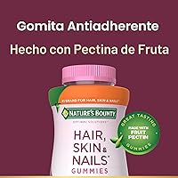 Vista 3 de Nature's Bounty Optimal Solutions Gomitas de pectina de colágeno para el cabello, la piel y las uñas, 100 mg de colágeno y 2,500 mcg de biotina por