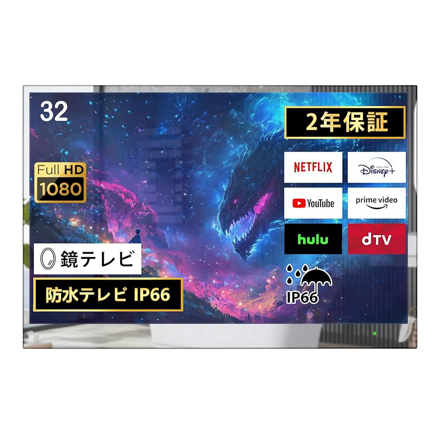 Amazon | Elecsung 防水テレビ お風呂テレビ 32V IP66防水 防塵