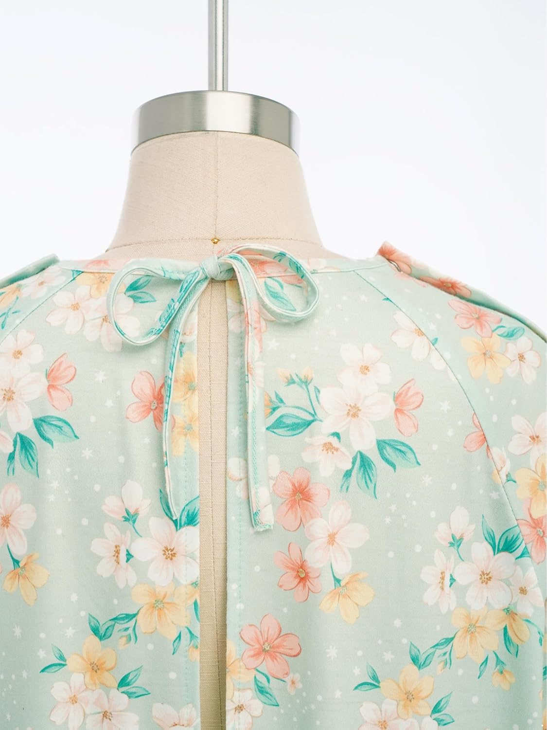 Linjinx Hospital Gowns for Kids Girls Short Sleeves Printed Medical Patient Gown Press Adaptive Clothing Nightgown