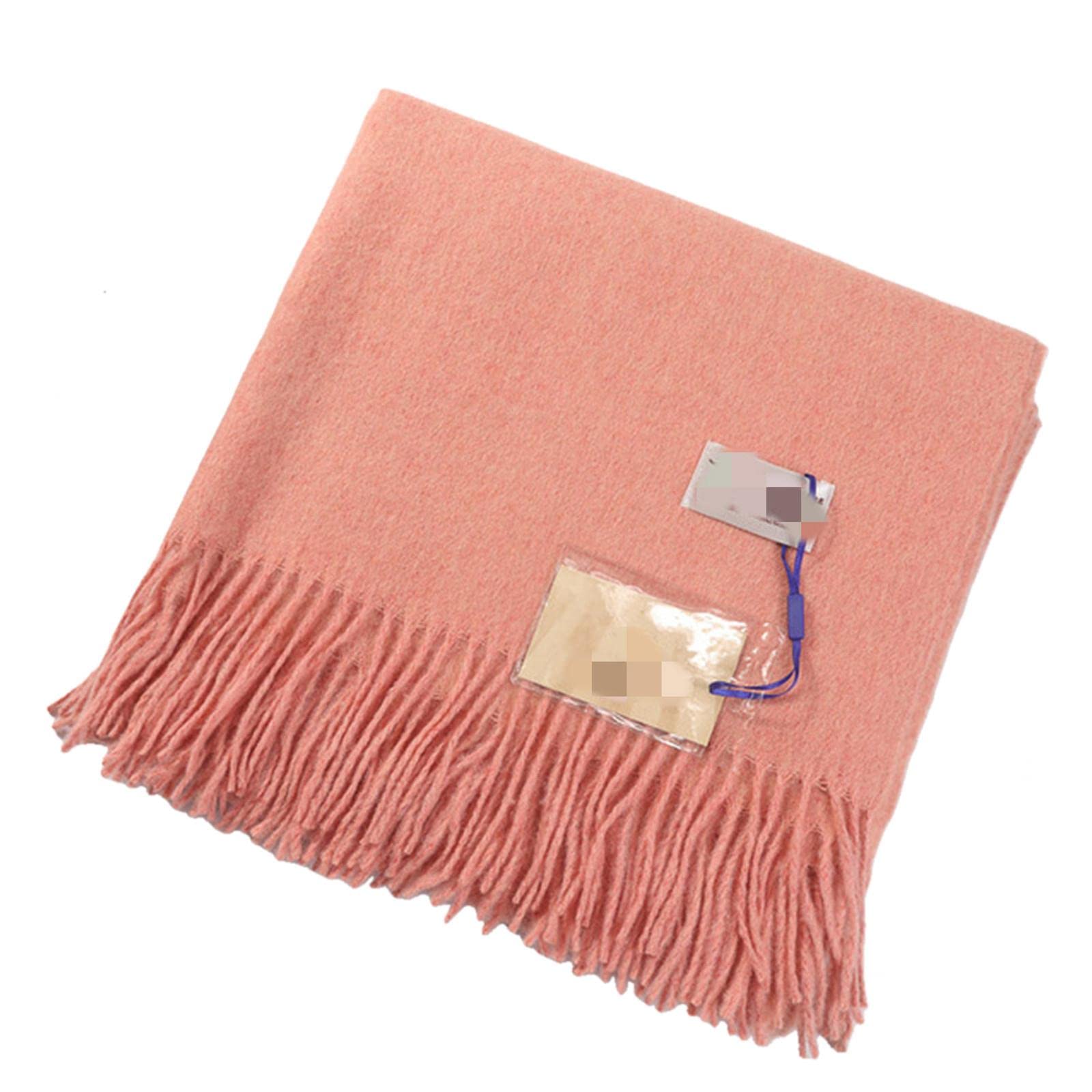 UKKO Sciarpa Sciarpe di Lana di Colore Solido con La Lana con Nappa Donne Inverno Spessa Calda Sciarpa Coperta Calda