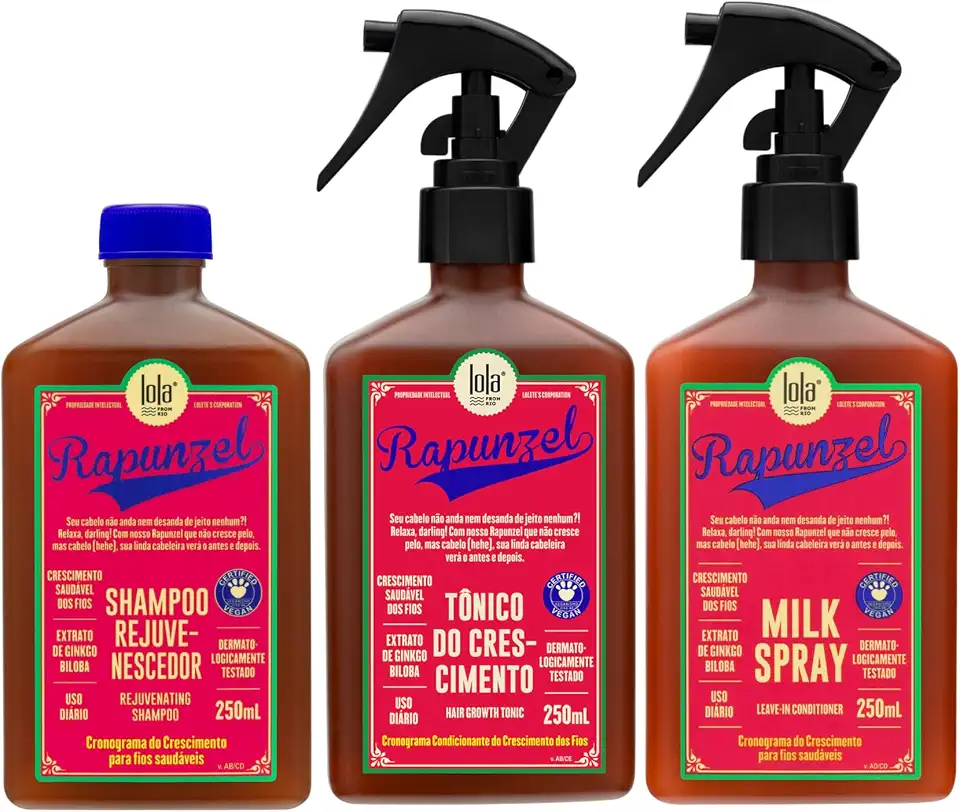 Kit Rapunzel Lola (Shampoo + Tônico + Leave-in)
