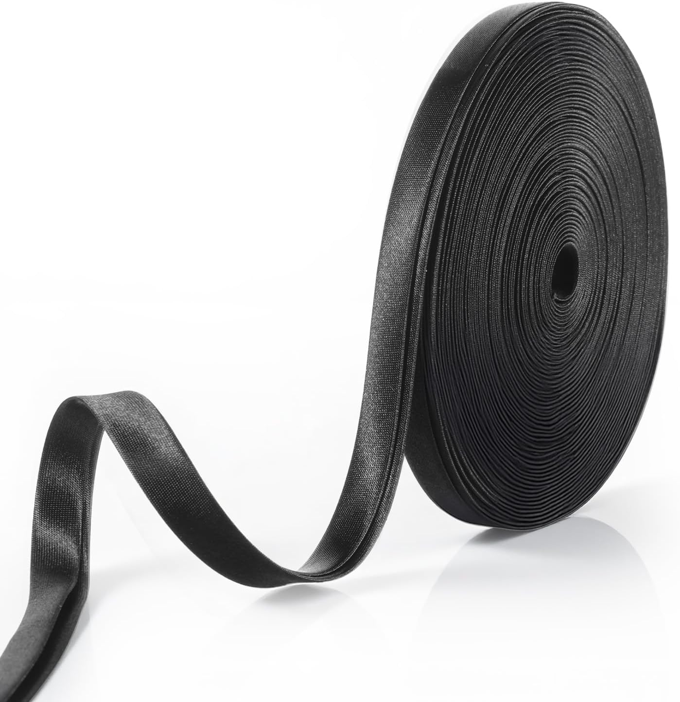 Women's Tie Back for Wedding, 393.7 Inch Dress Cord Back Corset Ribbon Adjustable Bridal Gown Lace Up Corset Satin Dress Sash Cord Replacement(Black, 10.9 Yards)