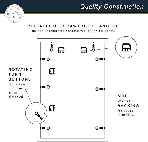 Vista 114 de MCS Master & Co. Foundry Gallery - Marco metálico de pared color negro, 16 x 24 pulgadas sin paspartú