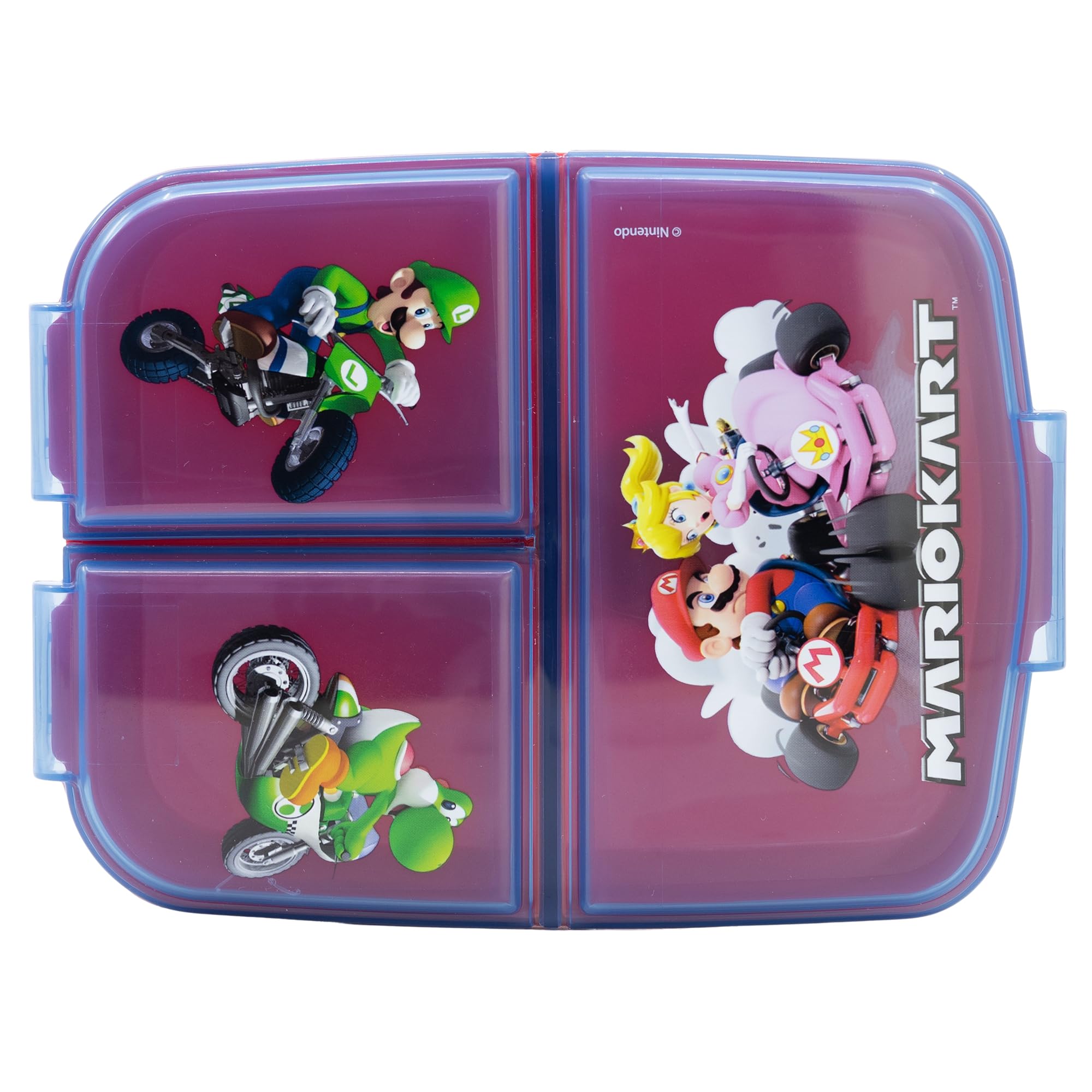 OM SUPPLIES Mario Kart Reusable Sandwich Lunch Box 3 Multi Compartment Kids Children School