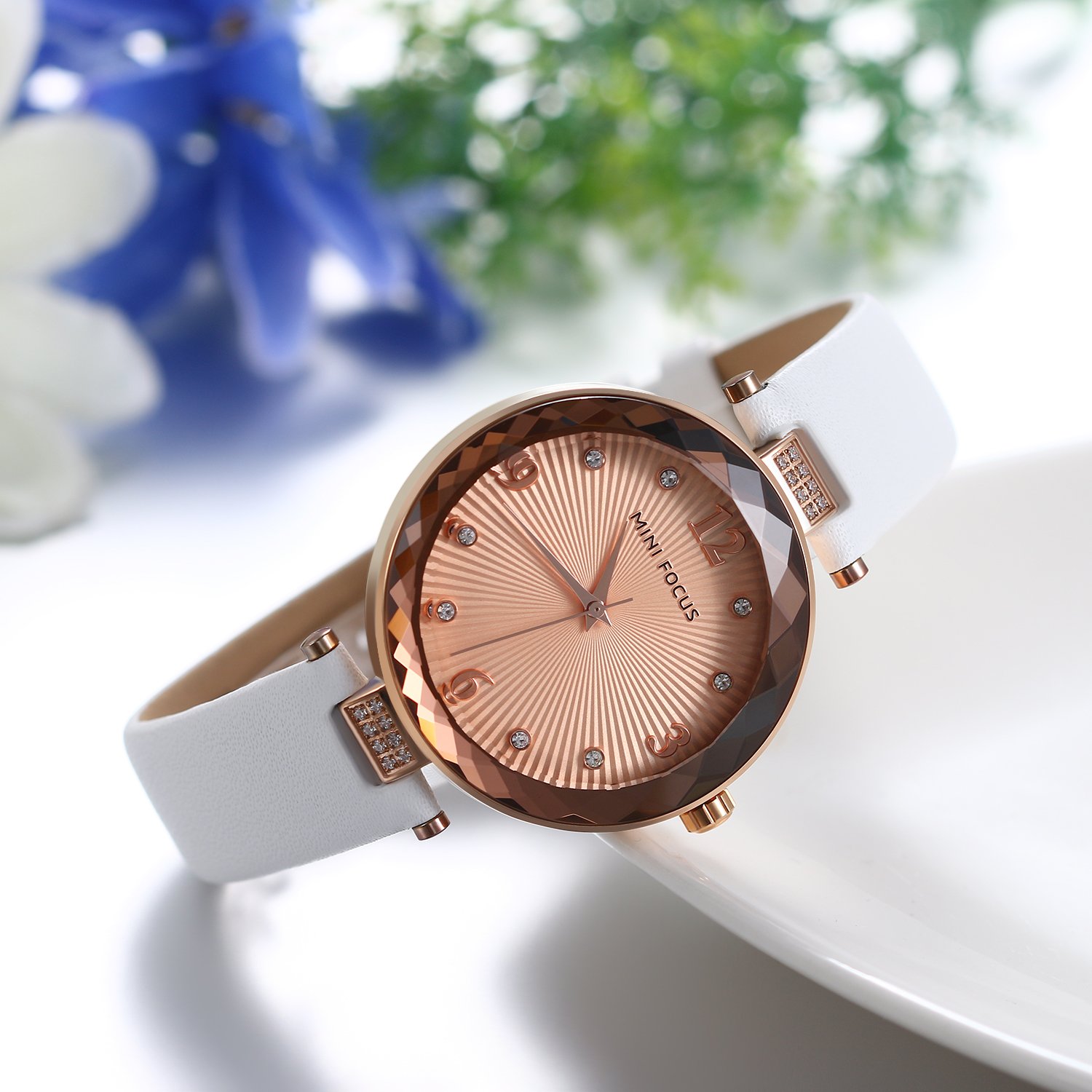 JewelryWe - Reloj de pulsera de cuarzo resistente al agua para mujer, ideal como regalo del día de la madre