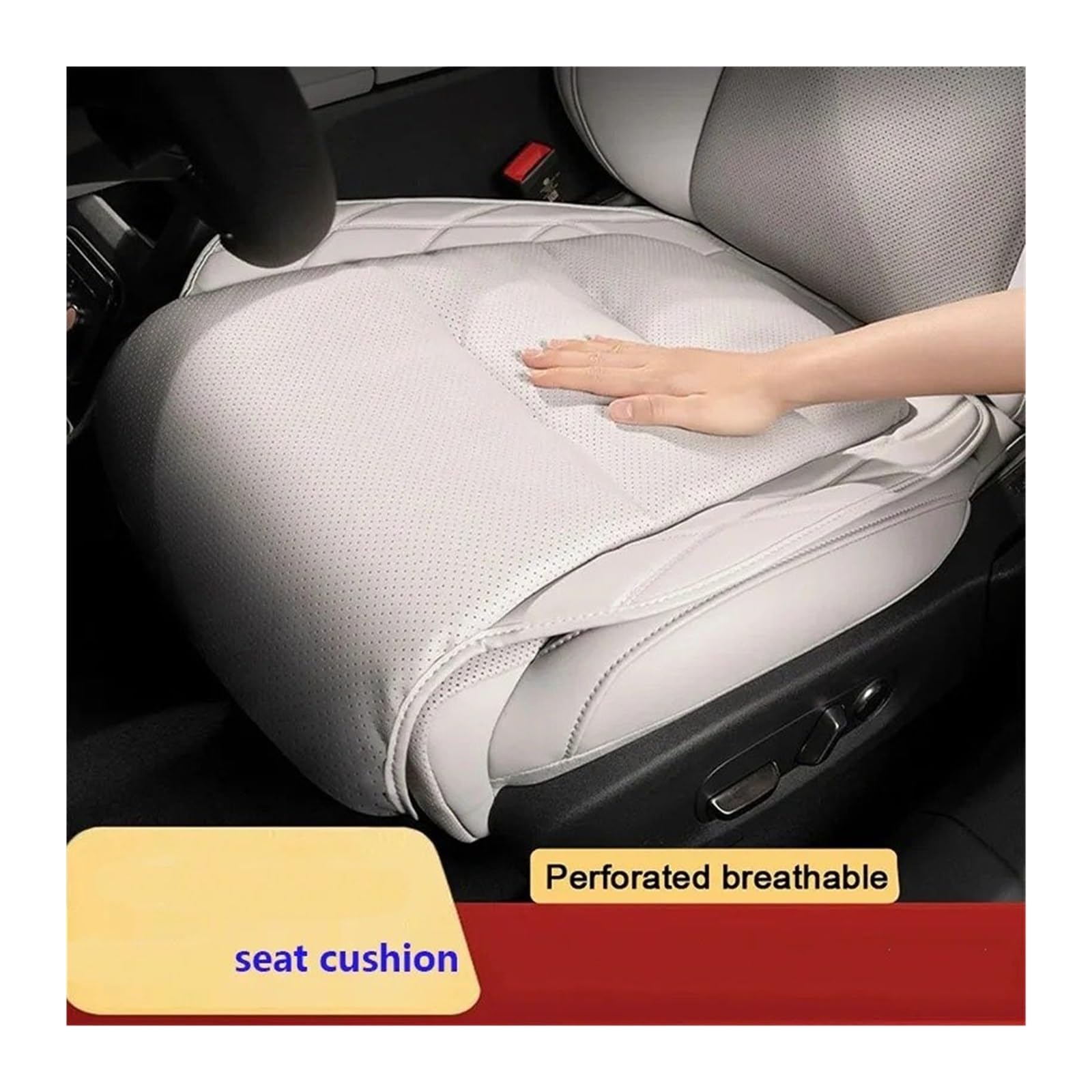 Generico Set Coprisedili Macchina per Benz per Seggiolino Auto Vita Cuscino per Sedile Pelle Traspirante Ventilato per Tutte Stagioni