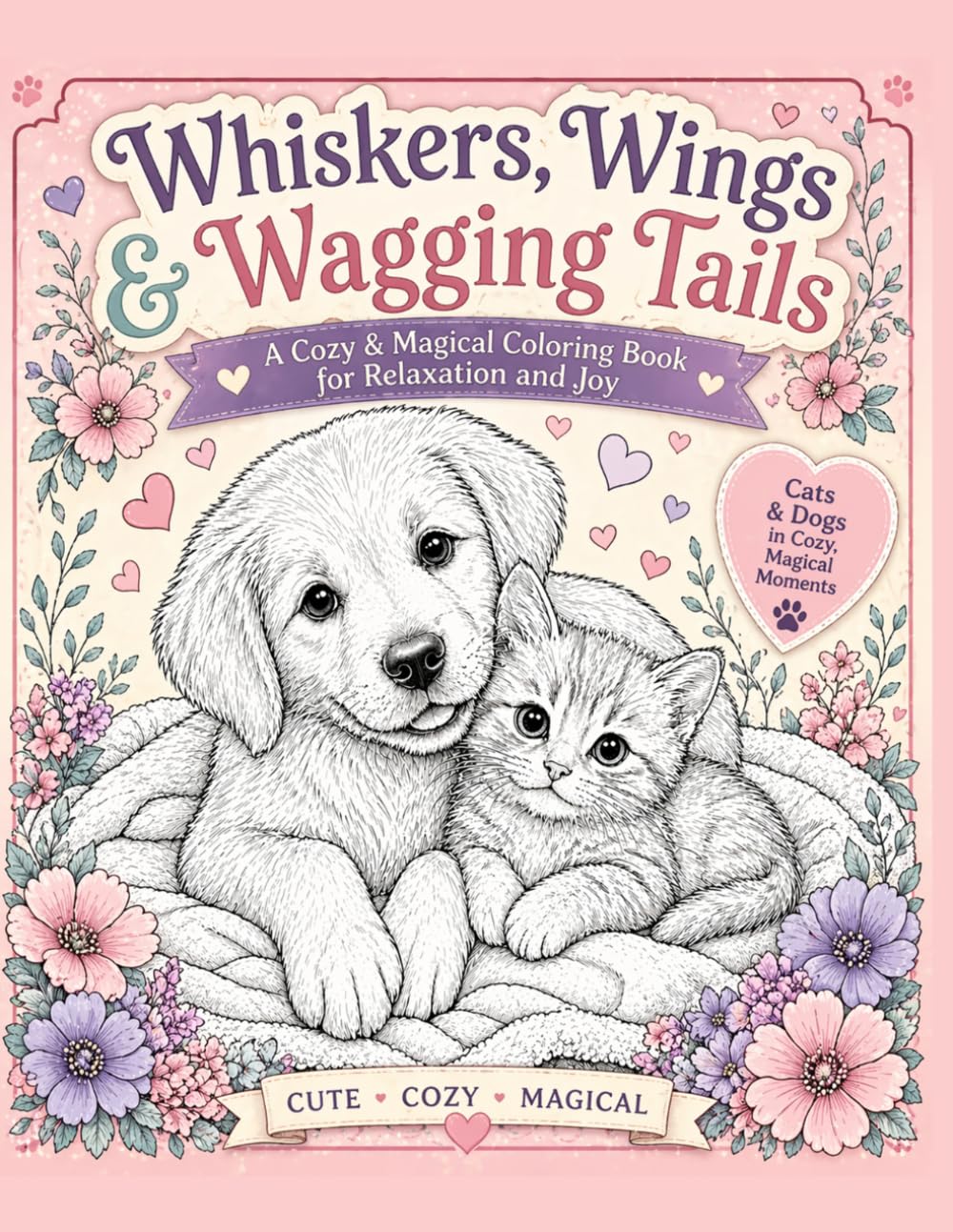 Cats and Dogs: coloring book