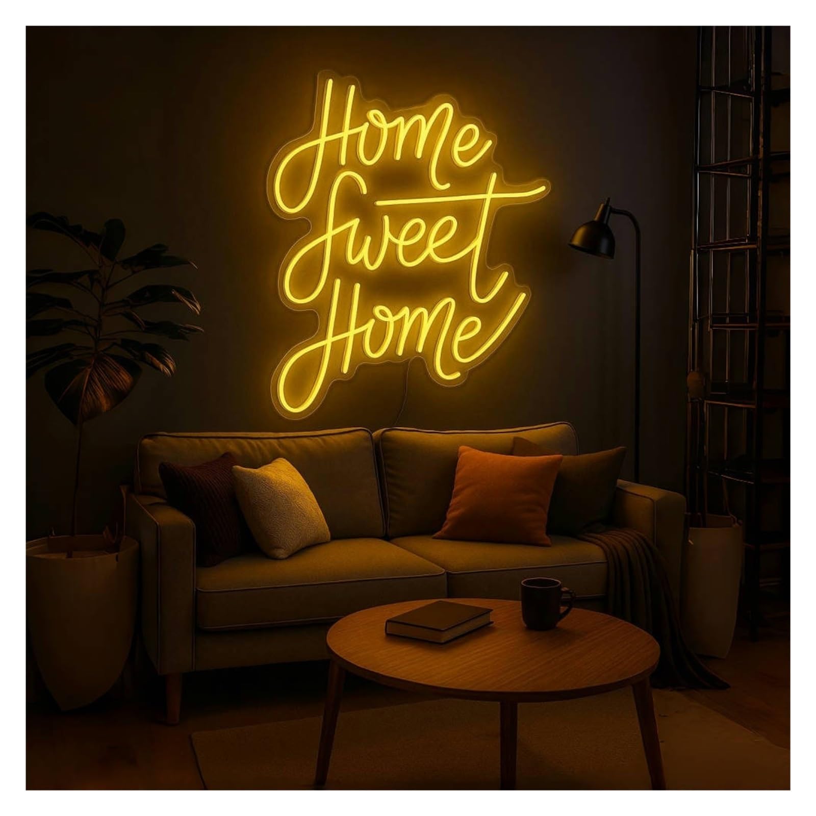 Shouxi E Sign Lamp Hom Sweet Neon Sign, Suitabl For Living Room Or Bedroom Decor With Dimmabl 53Cm