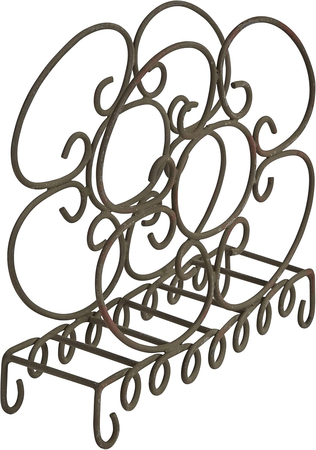 Park Designs Lane Double Napkin Holder, Rustic Metal Two Tiered Tabletop Storage with Handle, Vintage Dual Serving Caddy Organizer