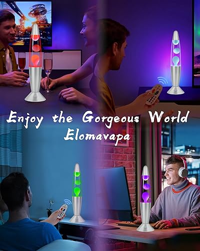 Miniatura 7 de Lámpara de movimiento líquido que cambia de 17 colores con control remoto Luz nocturna LED de 13.5 pulgadas para niños y adultos - Lámpara de mesa