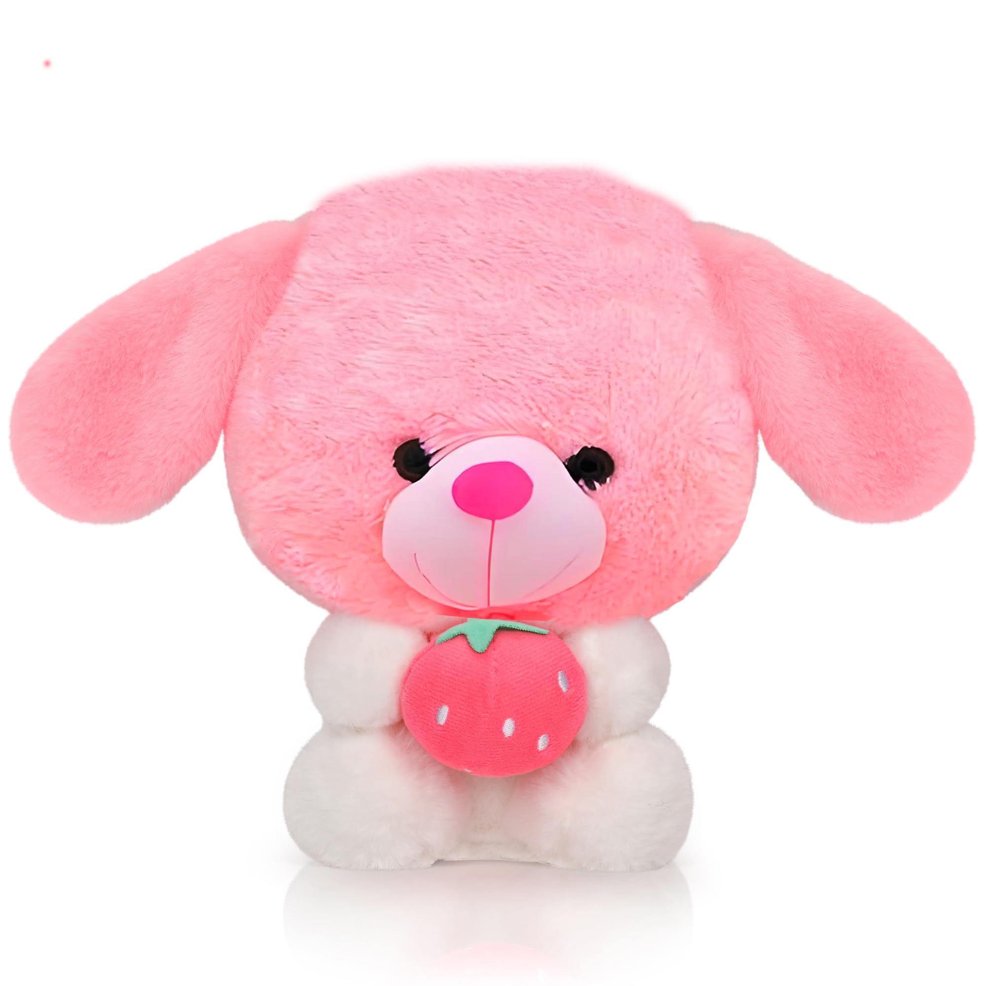 Cute Plush Toys 9 Inch Cartoon Stuffed Plush Doll with Strawberry Love Heart Anime Soft Plush Hugging Pillow Plush Figure for Kids Valentines Day Gifts