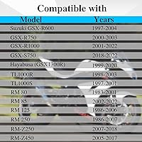 Vista 5 de FUSCH Tapa del radiador del motor 1.1 compatible con Suzuki GSX (R600, R750, R1000, S750) / RM(80, 85, 125, 250, Z-250, Z450) / V-Strom