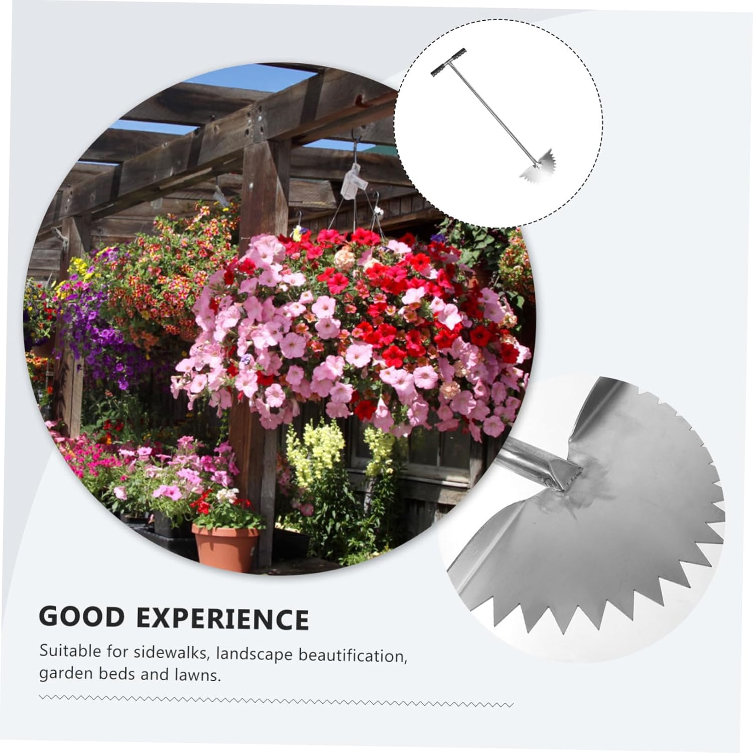 Handheld Grass Edger Tool Manual Lawn Trimmer Saw-Tooth Design for Precise Edging of Sidewalks Driveways and Flower Beds Construction User-Friendly and for All Users