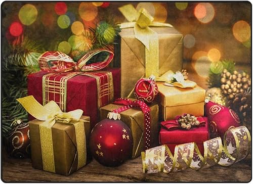 Miniatura 2 de ALAZA Merry on The - Alfombra de madera con texto en inglés Happy New Year para sala de estar, dormitorio, 7 x 5 pies