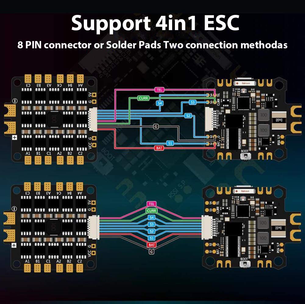 SPEEDY BEE F7 AIO Flight Controller Betaflight Bluetooth 8Pin Connector w/OSD Current Sensor