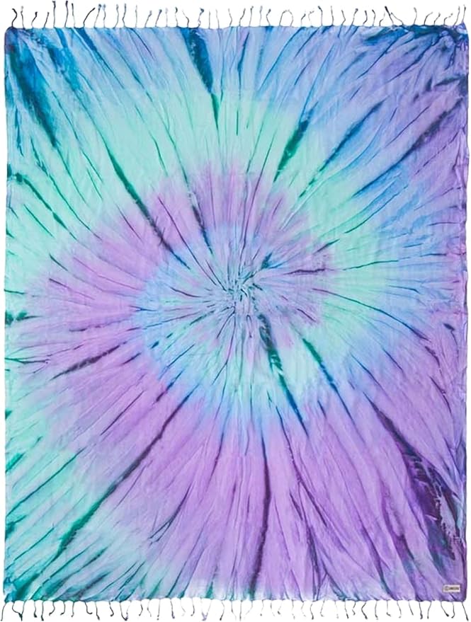 Sand Cloud Turkish Beach Towel - Sand Resistant - 100% Organic Turkish Cotton Yarn - Quick Dry Towel for Beach, Picnic Blanket or Throw - As Seen on Shark Tank - Tie Dye (Luna)