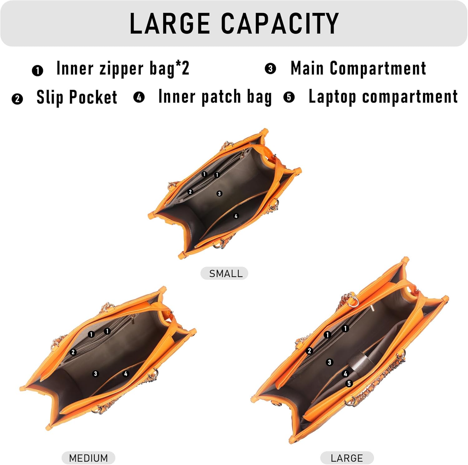 Tote Bag for Women Top Handle Satchel Purse and Handbags with Shoulder Strap - Image 5