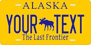 Alaska 1987 Moose The Last Frontier Personalized Custom Novelty Tag Vehicle Car Auto Motorcycle Moped Bike Bicycle License Plate