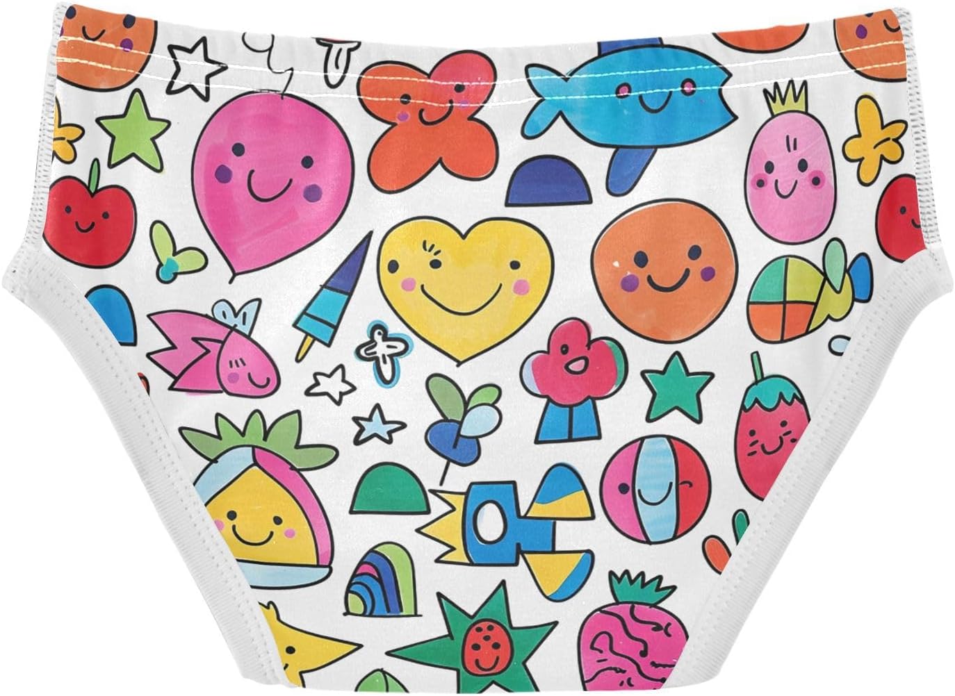 visesunny Graffiti Symbol Design Boys Underwear Cotton Printed Toddler Soft Training Briefs Size 2T-8Y for Kids
