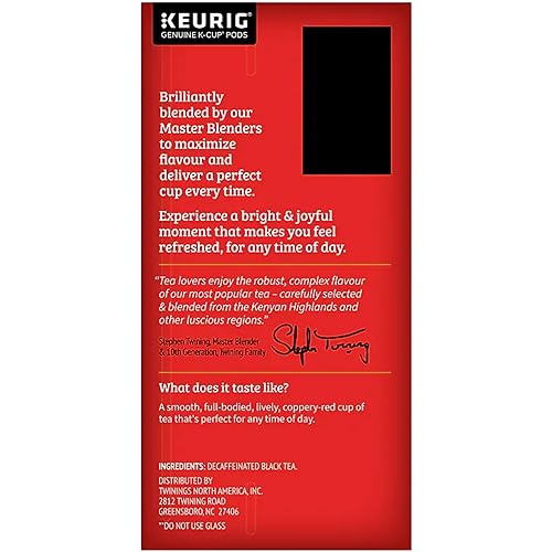 Miniatura 2 de Twinings Tea English Breakfast K-Cups descafeinadas caja de 24 unidades paquete de 2 con barras de miel By The Cup