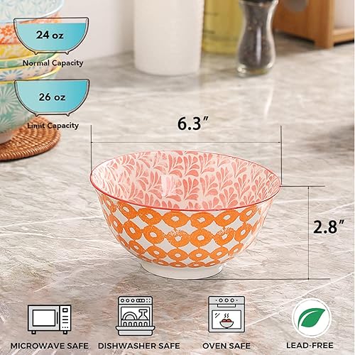 Miniatura 11 de Ceramic Bowls, 10 Oz Small Bowl, Set of 8 Ice Cream Bowls, Dessert Bowl for Salsa, Rice, Sauce, Side Dishes, Snack, Condiment, 4.75 Inch-Microwave
