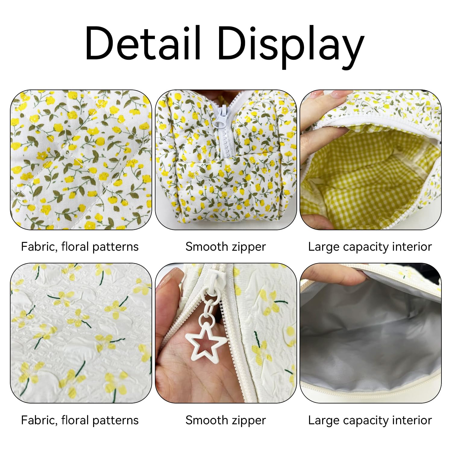 2 Pieces Of Floral Makeup Bag, Ladies Storage Bag, Cute Makeup Bag, Large-Capacity Toiletry Bag, Travel Supplies - Image 3