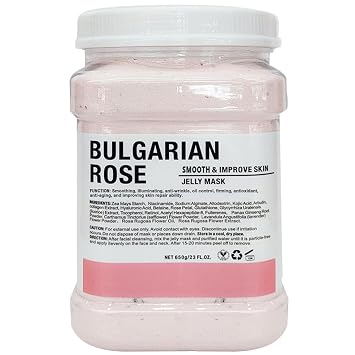 YMEYFAN Jelly Mask for Facials Professional, Bulgarian Rose Peel Off Jelly Face Mask Powder, Deep Hydrating Moisturizing Facial Skin Care, Home Spa Day DIY Skincare for Women and Men 23Fl Oz