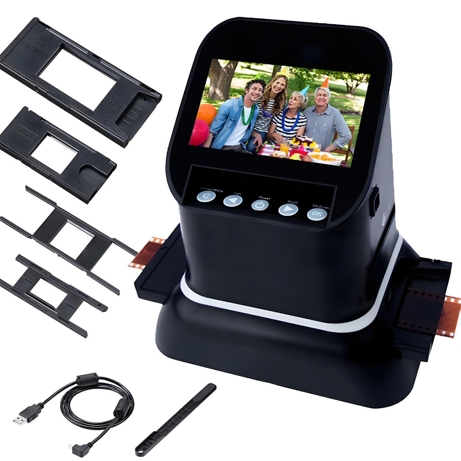 High Resolution 120 Film Scanner 22 Mega Pixels Slide Negative Photo Scanner Digital 35mm 135 126KPK Film Converter 4.3" LCD-image-43