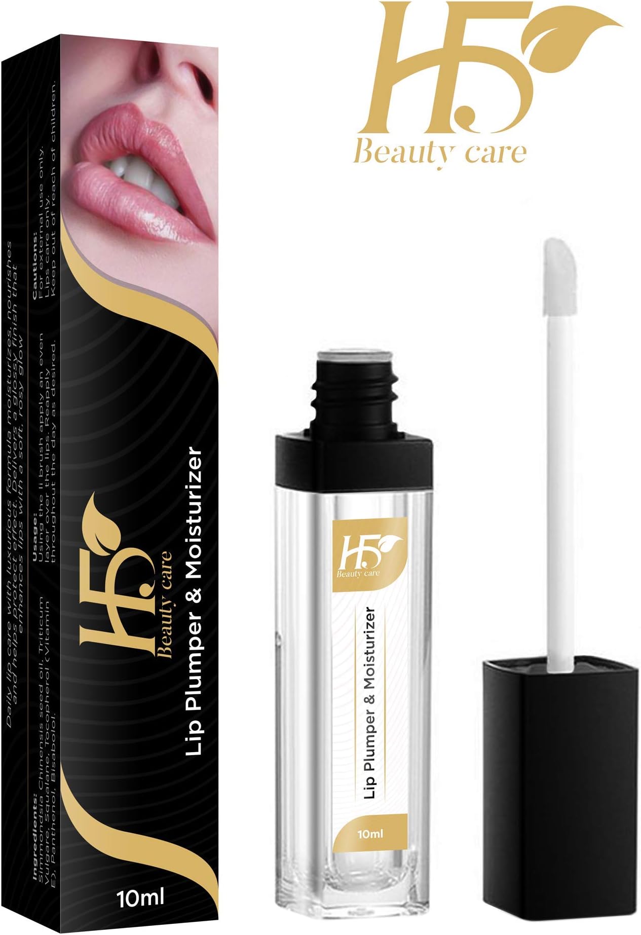 H5Beauty Lip Plumper And Moisturizer To Enlarge Lips Volume-For Smooth Lips And Soft Lip Skin/Organic/Vegan/Lip Enhancer With VitaminE,C,A,To Improve Collagen,Nourishing,Rejuvenating,Filling10ML