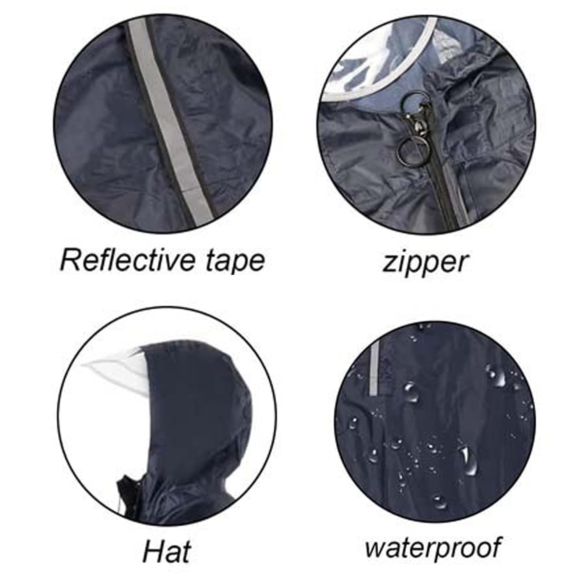 Copertura Impermeabile Antipioggia, Schiena Con Specchio Retrovisore e Riflettore, Poncho Antipioggia Per Veicoli Elettrici, Poncho Impermeabile Per Sedie a Rotelle Con Cappuccio