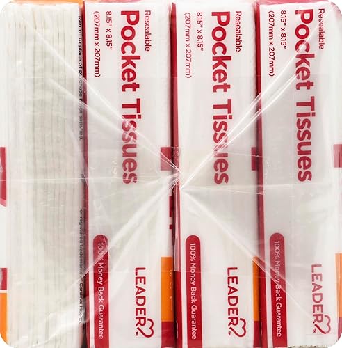 Miniatura 4 de LEADER Paquete de bolsillo de pañuelos faciales suaves de 2 capas, algodón puro, tamaño de viaje para llevar, resellable, sin loción, 16 paquetes de