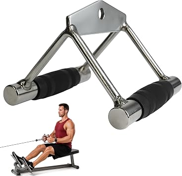 Gym Cable Attachments   Lat Pull Down Bar, Double-D Row Handle, V Bar Cable Attachment, D Handles, Tricep Bar for Cable Machines   Cable Machine Attachments for Pulley Machines & Rowing