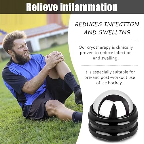 Miniatura 3 de Bola de rodillo de masaje de acero inoxidable Terapia de hielo para alivio del dolor muscular, dolores musculares y alivio de tensión, terapia de