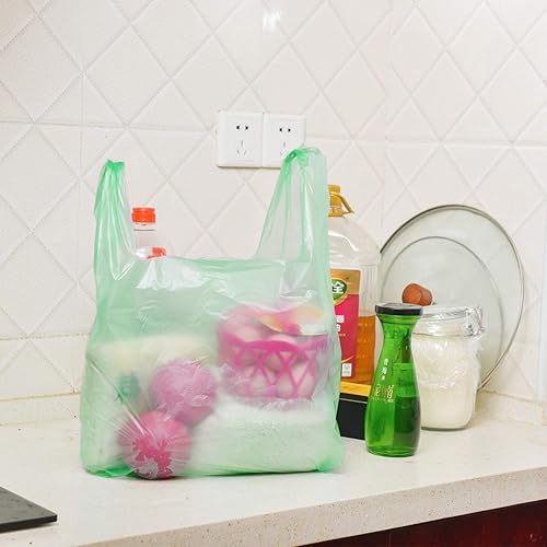 Miniatura 7 de LazyMe Bolsas para camisetas, bolsas de plástico con asas para comestibles, venta al por menor y día de San Patricio, bolsas de plástico para