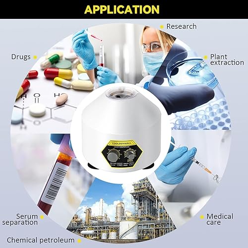 Miniatura 6 de CGOLDENWALL centrífuga eléctrica de la centrífuga de la centrífuga del laboratorio médico de la máquina de la centrífuga 800D Capacidad 0.7 fl oz x